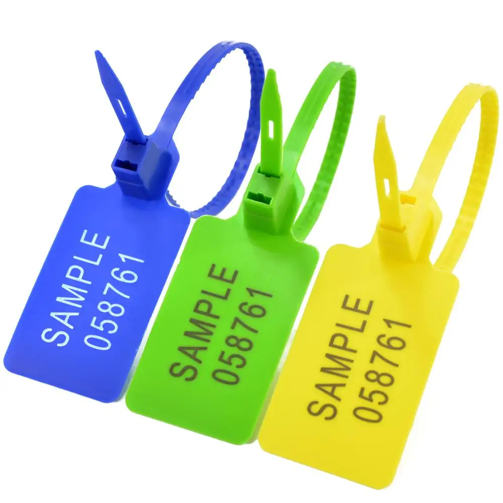 Пластиковые Печатные уплотнения 50 шт. номер большого ярлыка тянущиеся плотные