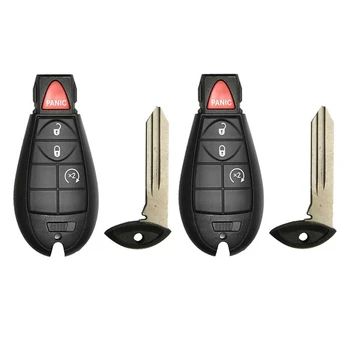 

2X New 4 Button Automotive Keyless Entry Remote Key Fit for Chrysler Dodge Jeep Routan IYZ-C01C