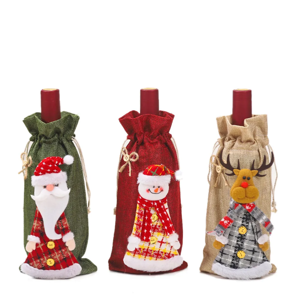 L5 Merry Christmas Santa Wine чехол для бутылки Xmas Festival вечерние Декор Стола Подарок Рождественское украшение для дома Прямая поставка