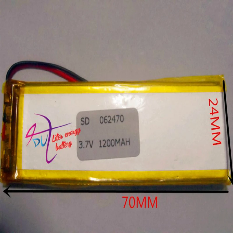 Литиевая батарея 3,7 v литий-полимерная Батарея 062470 1200 mah Mp3/4/5 Мобильный Мощность пятно