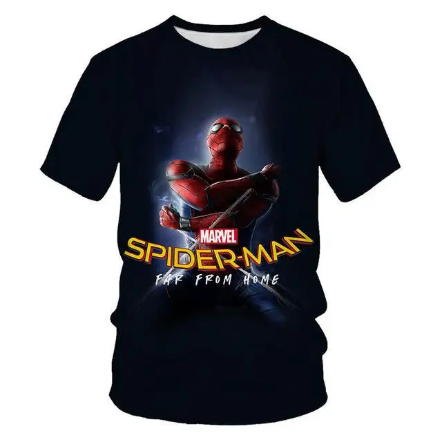 nueva pelcula Человек-паук 3D impresin camiseta nio camisa fresca camiseta ropa para nios corto manga - Цвет: NT-354
