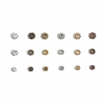 

Diameter 4/5/6mm,aperture about 2mm multicolor jewelry components alloy plum blossom spacer accessories for making bracelet