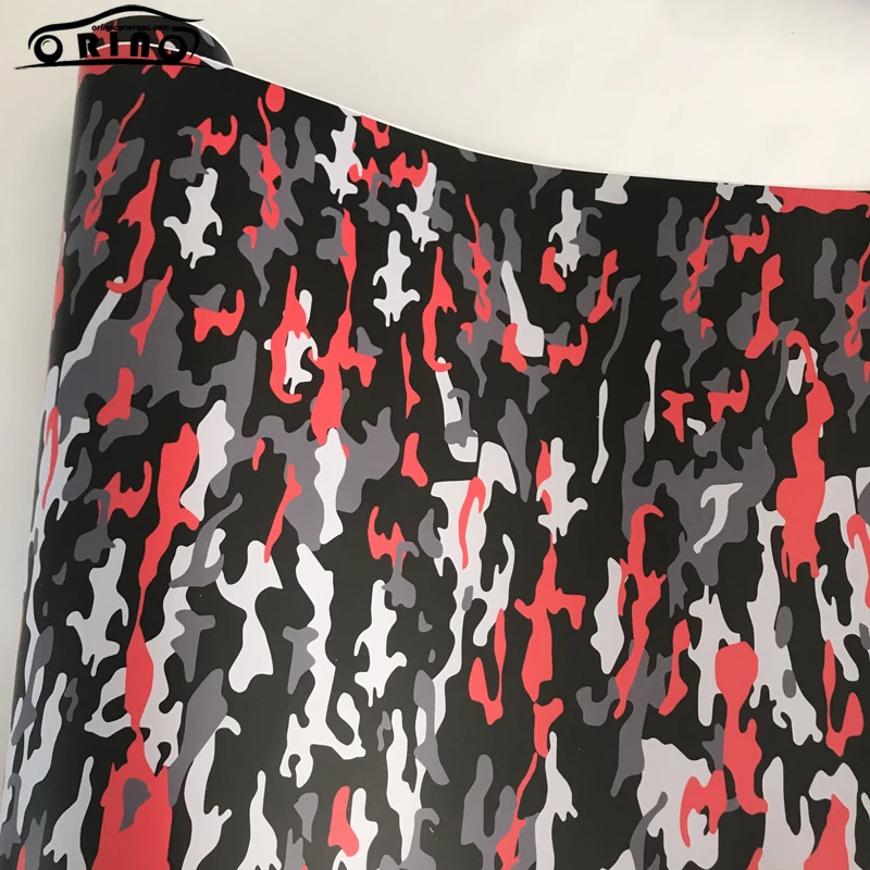 Black Red Camouflage Vinyl Wrap Sticker-2