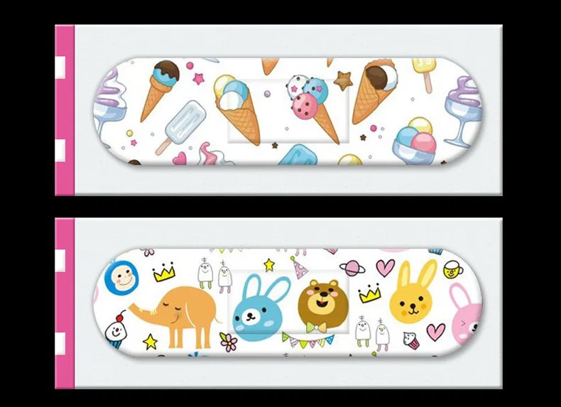 120Pcs/Set Cartoon Bandages Adhesive Bandages Wound Plaster First Aid Hemostasis Band Aid Sterile Stickers for Children Kids