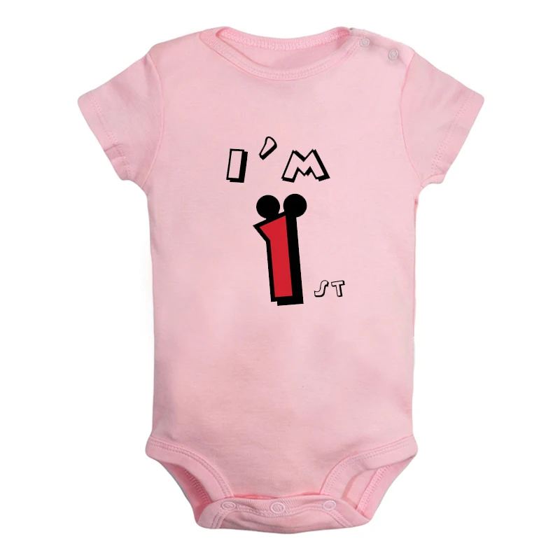 JaBaby2771PD Одежда для новорожденных с изображением героев мультфильма «I'm 1 Year»; милый комбинезон с изображением свечи для первого дня рождения; Одежда для младенцев; подарок на день рождения - Цвет: JaBaby2771PD