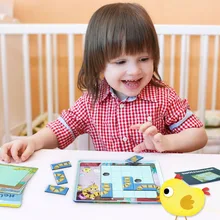 Jouets éducatifs pour enfants, serpent mangeant la pensée logique, planche d'entraînement, jeu de Puzzle magnétique, plateau de table, cadeau