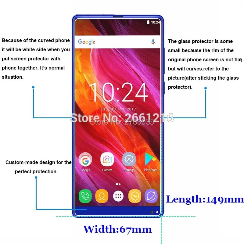 10 шт./партия для Oukitel Mix 2 5,9" 9 H твердость 2.5D ультратонкая закаленная стеклянная пленка защитная пленка для экрана