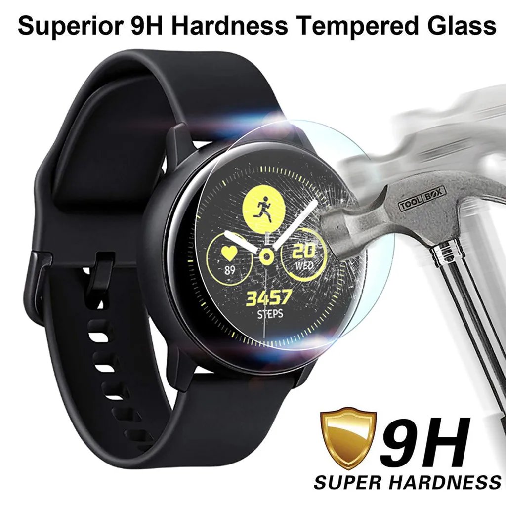 Закаленное стекло для samsung Galaxy Watch активная пленка 9h glas защитная пленка vidrio templado para reloj Bubble Free