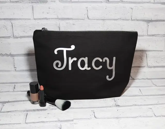 personalised printed name Cosmetic bags bridesmaid proposal Canvas bride  makeup bag will you be valentines gift lined pouche - AliExpress