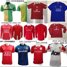 19 20 Манчестера Юнайтед Ретро Версия 2001 2002 100-летний 100 Джерси v. NISTELROOY футбол BEKHAM RONALDO 98 99