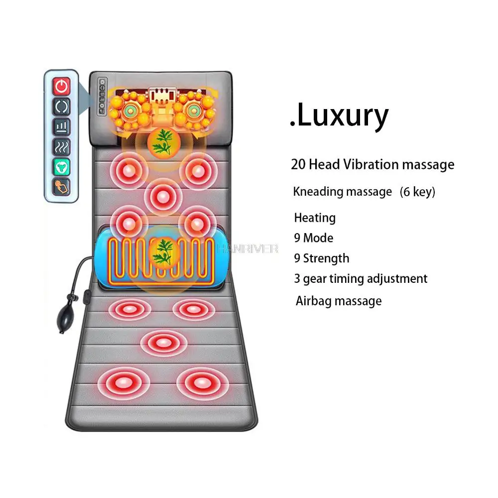 Cervical massager neck waist back multifunctional massage cushion body massage chair blanket mattress cushion heating pad 4