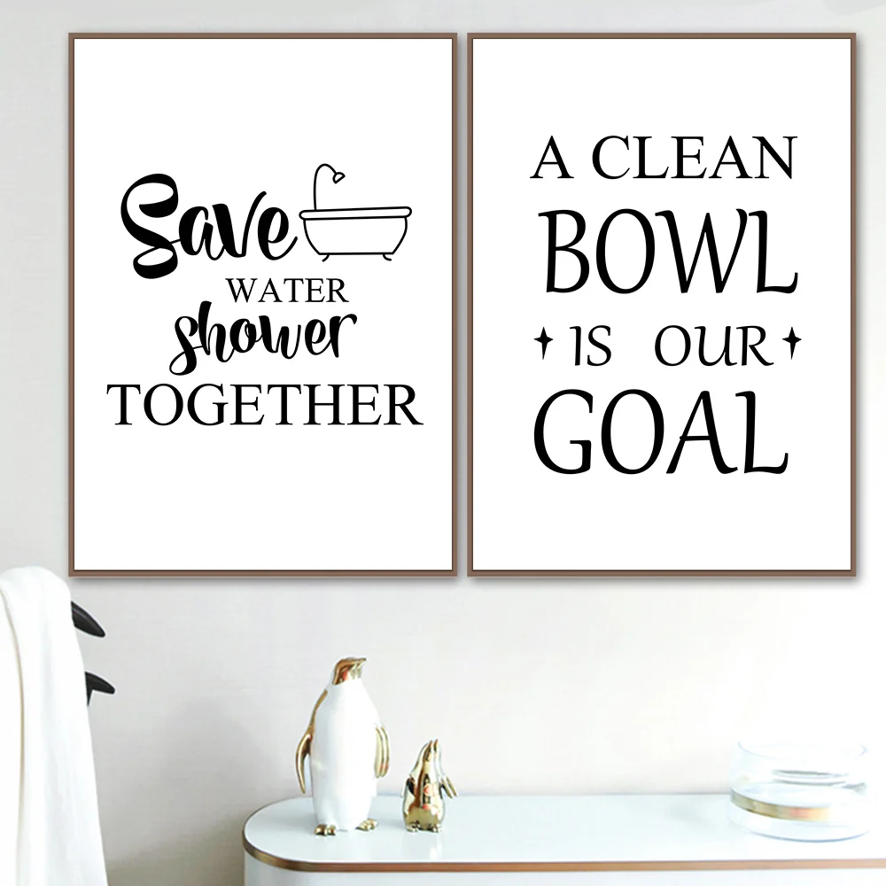 Funny-Bathroom-Signs-Wall-Art-Canvas-Painting-Quote-Illustration-Print-Toilet-Poster-Black-And-White-Picture (1)