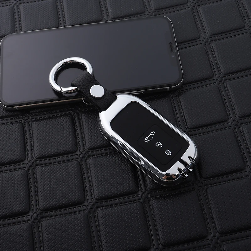 B-Silver Чехол для ключей автомобиля из цинкового сплава для Honda Civic CRV XRV URV Vezel Avancier Accord Smart Remote Fob Shell Защитная крышка брелок сумка - Название цвета: B-Silver