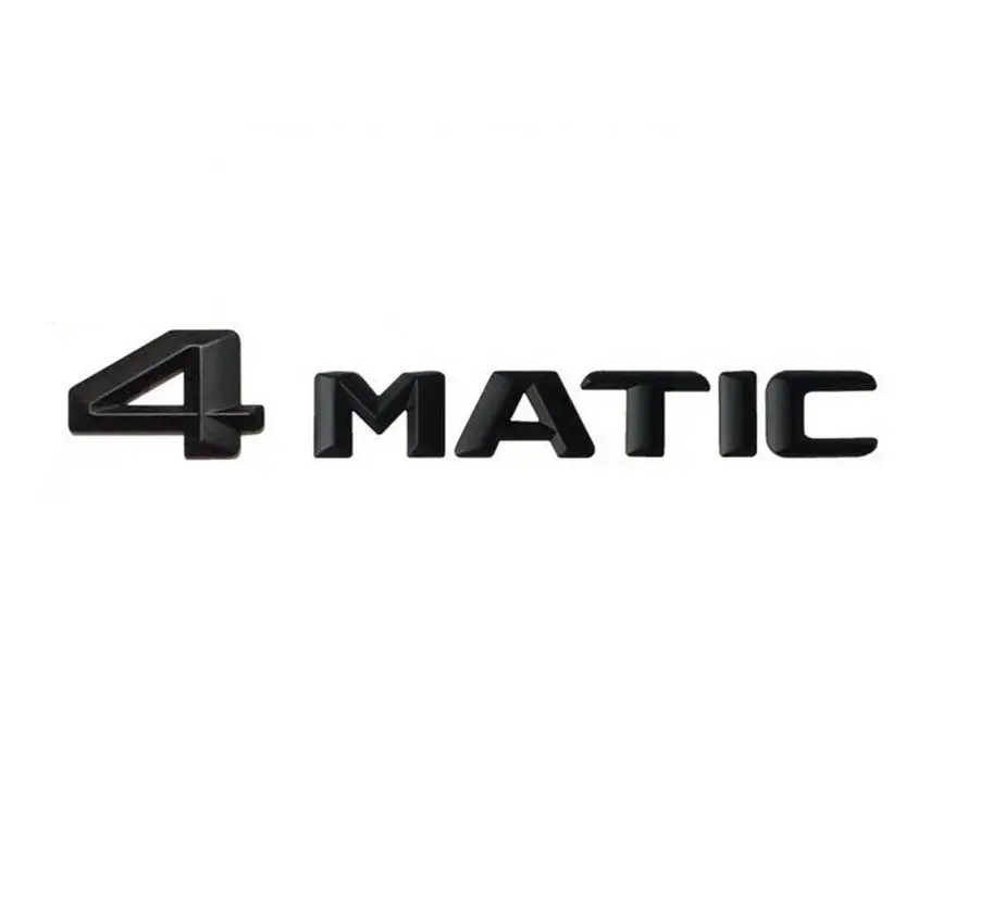 matte black Черный 3D буквы 4matic багажник автомобиля эмблемы значка эмблемы для Mercedes AMG - Цвет: matte black