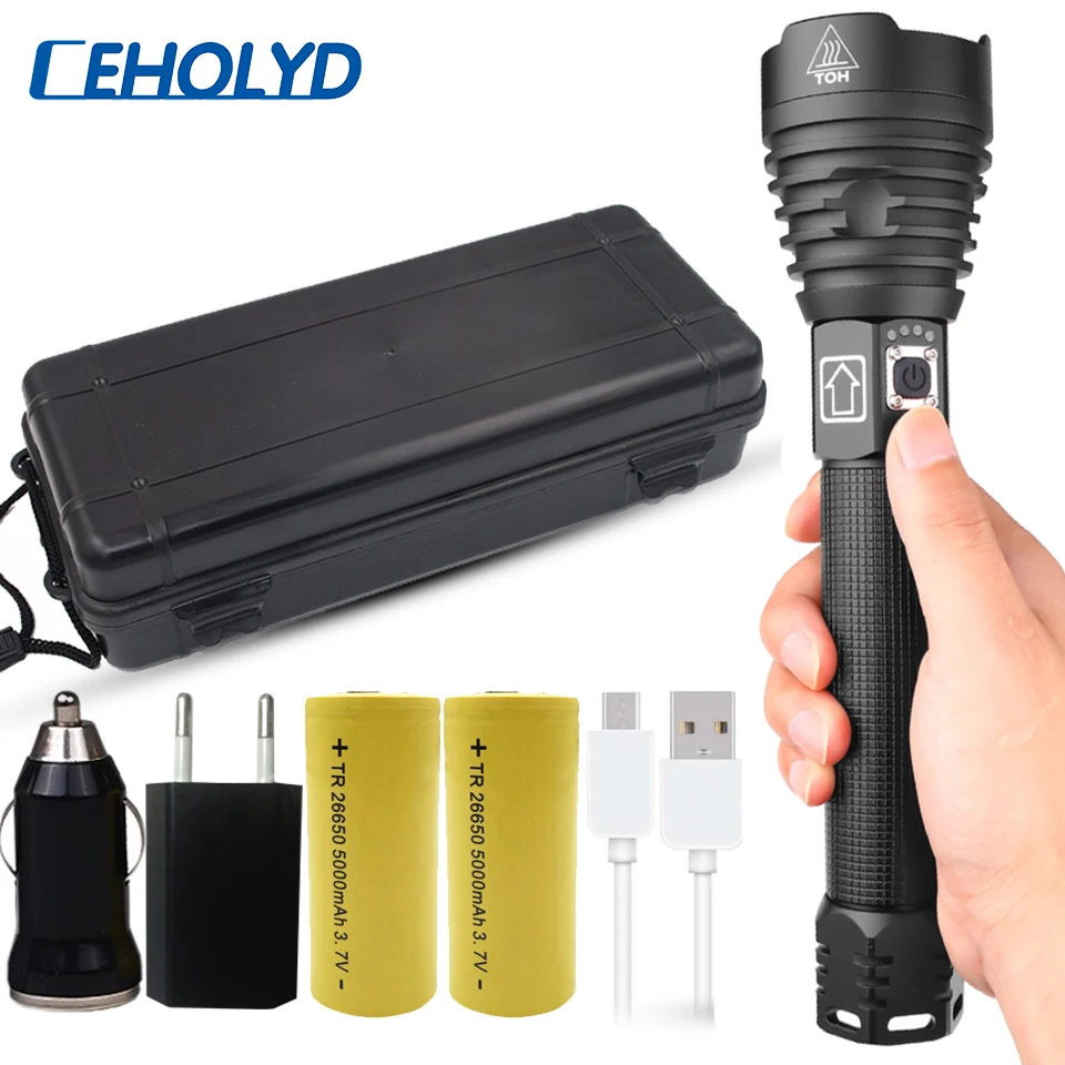 Самый мощный XHP90 Новое поступление светодиодный фонарик usb фонарь с зумом 18650 26650