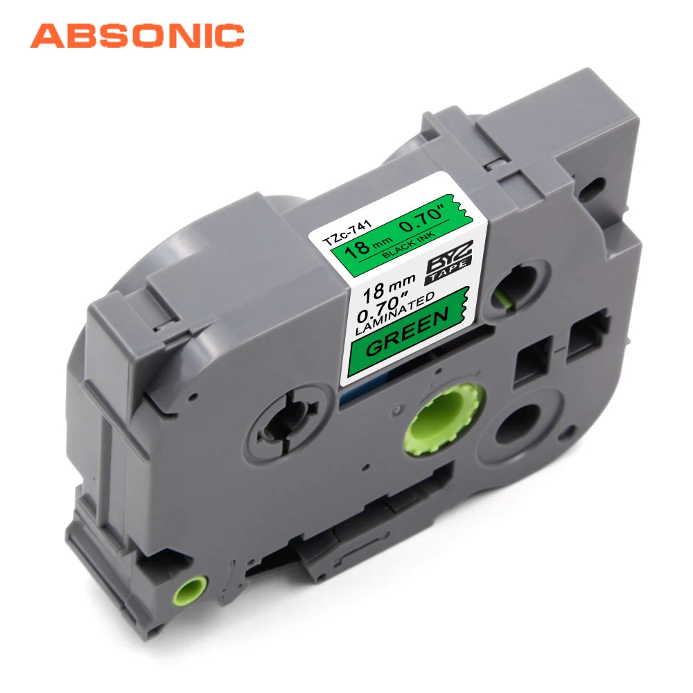 Absonic 18 мм TZe 741 TZ этикетка лента совместима с Brother Ptouch TZe741 TZ741 тег производитель