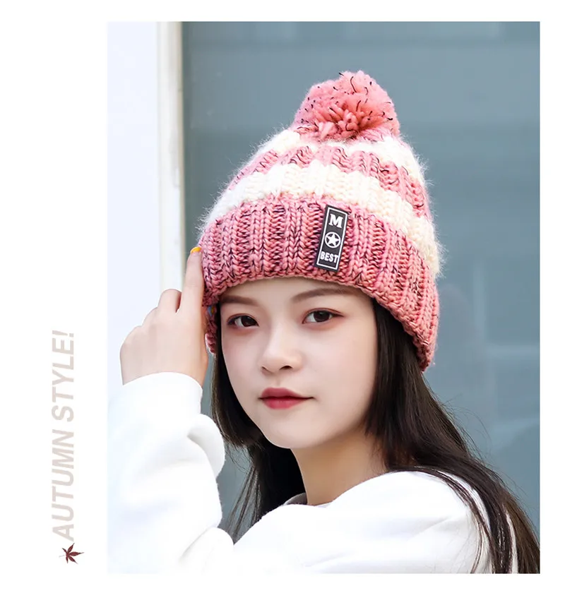 Фирма GREENYU, акрил, плюс бархат, Skullies In women's Beanines, зимняя шапка, смешанные цвета, вязаные шапки, шапка, зимняя женская шапка