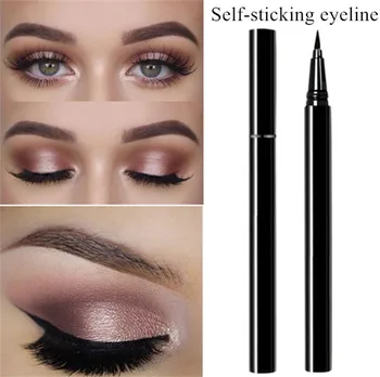 

1Pc New Self Adhesive Long Lasting No Glue Non Blooming Quick Drying Eyelashes Sticking Eye Cosmetics Super Slim Liquid Eyeliner