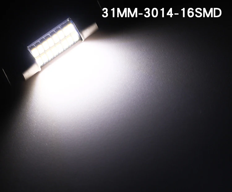 Супер яркая 16Smd Светодиодная лампа C5W C10W супер 3014 Smd Canbus без ошибок авто Интерьер
