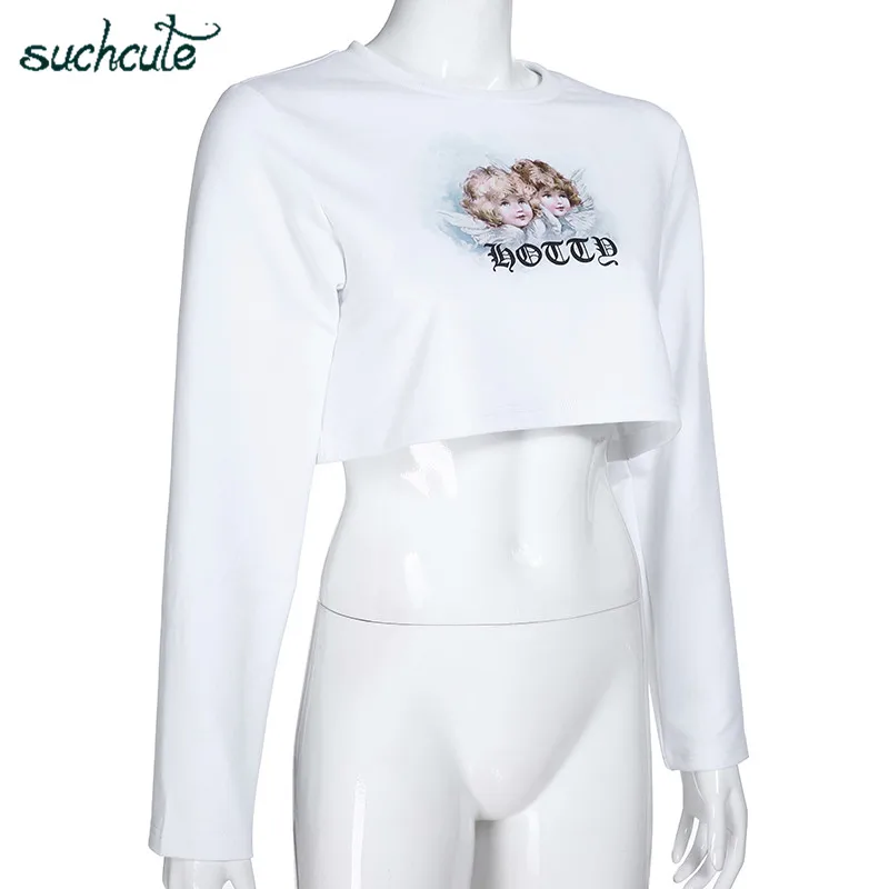 SUCHCUTE женские футболки с принтом животных Modis Longslive Tee Harajuku уличная одежда повседневные топы в Корейском стиле для женщин фестиваль