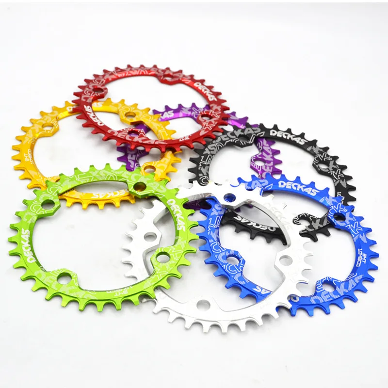 Deckas 104BCD круглая узкая широкая цепь MTB горный велосипед 104BCD 32T 34T 36T 38T Запчасти для зубной пластины