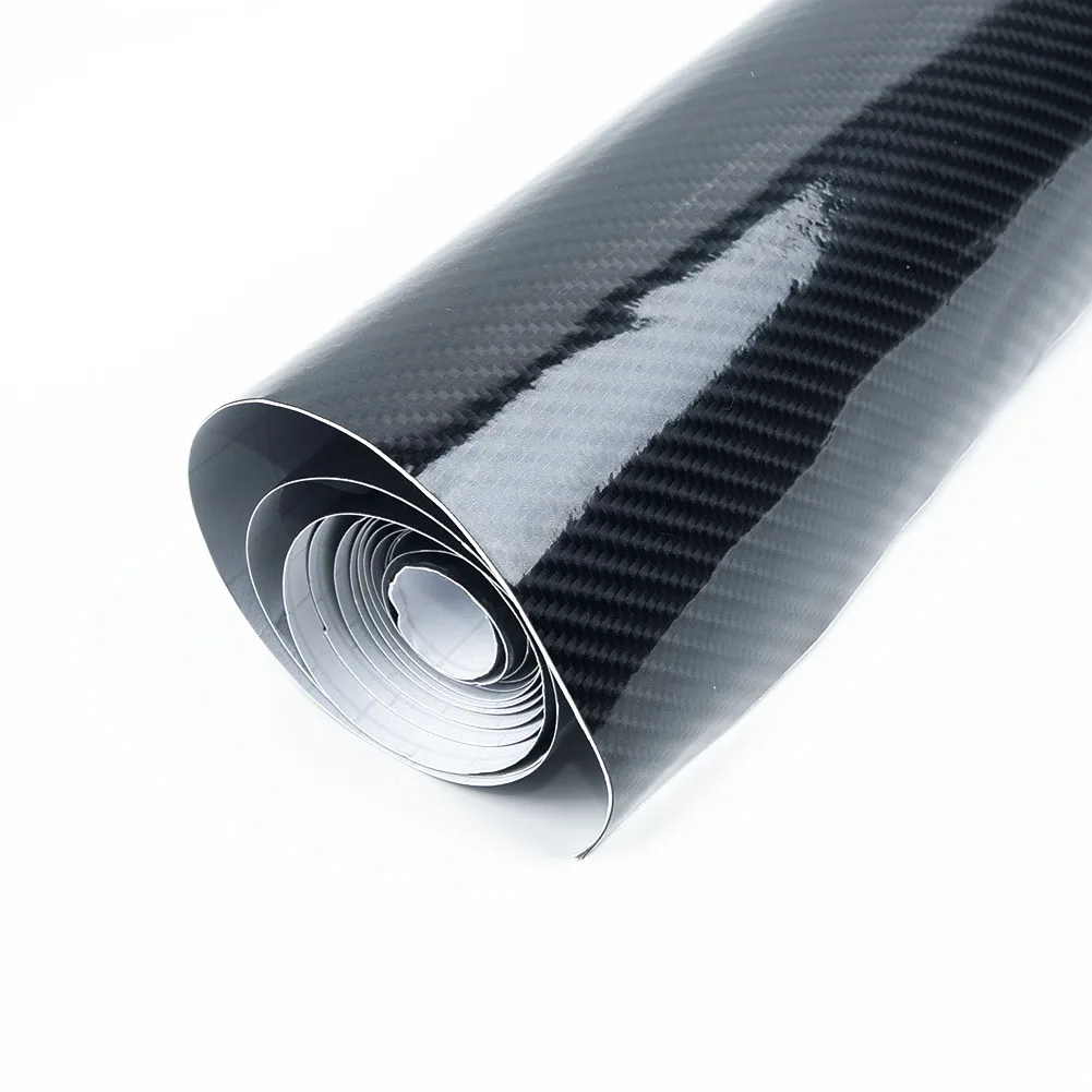 7D автомобильные наклейки из фольги виниловые углеродного волокна Черные