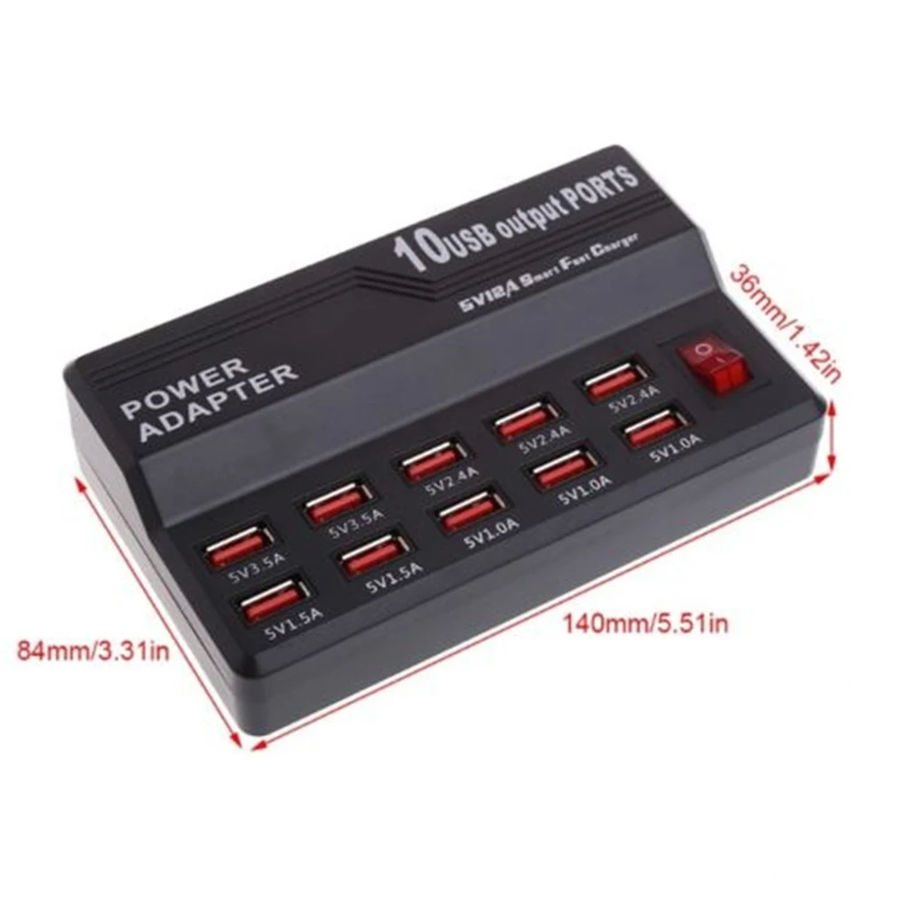 10 usb портов мобильный телефон планшет Смарт Быстрое настольное зарядное устройство телефон часы камера зарядная станция адаптер