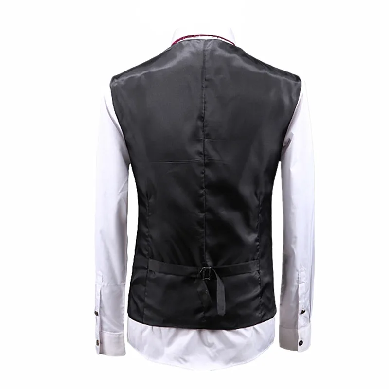 Gold Steampunk Sleeveless Vest Coat Men's Single Breasted V Neck Waistcoat Gold Silver Red Business Wedding Party Man Vests 5xl