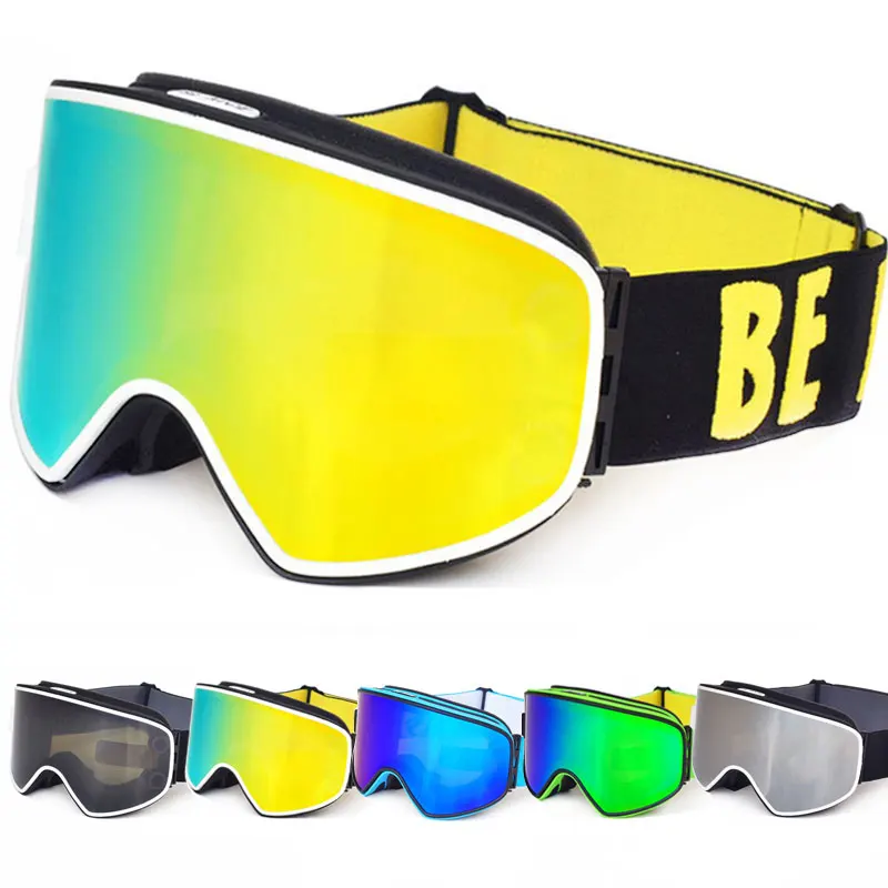 

2019 Ski Goggles 2 in 1 with Magnetic Dual-use Lens for Night Skiing Anti-fog UV400 Snowboard Goggles Men Women Ski Glasses