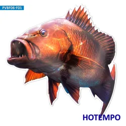 Pegatinas impermeables de pez escorpión rojo para ordenador portátil, pegatinas de pared de gran tamaño para equipaje, monopatín, caja de pesca, barco y coche, 20cm y 7,87 pulgadas