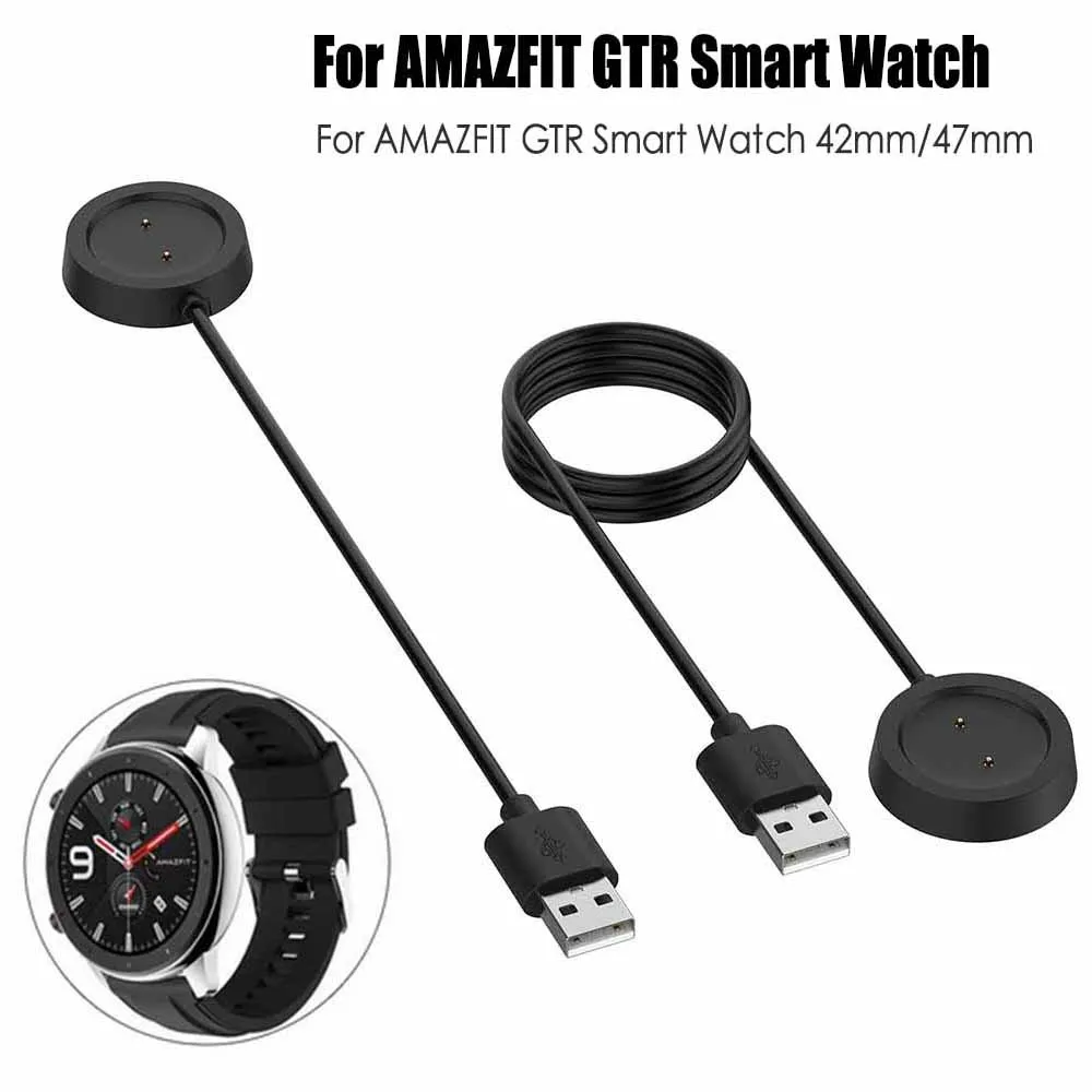 1 м сменный USB Магнитный зарядный док-кабель для Xiaomi Huami Amazfit GTR 42 мм 1909 GTR 47 мм 1901 шнур зарядного устройства