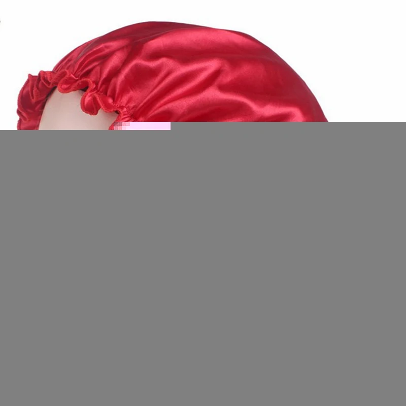 Новая модная шапочка для душа для взрослых, Женская атласная ночная шапочка для сна, шапочка для волос, шелковая шапочка для головы, широкая эластичная лента, шапочка для душа для взрослых, s