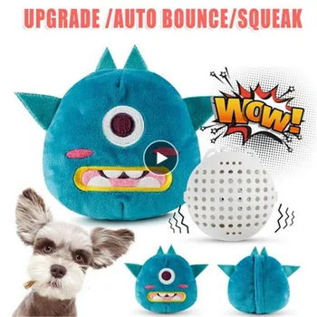 

Cartoon Dog Toys Automatic Squeak Stuffed Shake Pet Toy Cute Plush Puzzle For Dogs Cat Chew Jumping Giggle Ball Interactive New