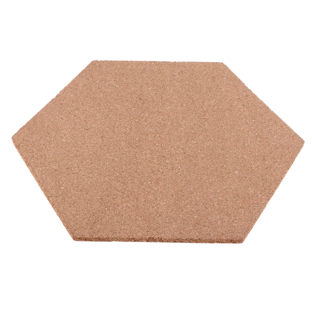Sexangle Cork Sheet Corkboard Self Sticky For Cup Mat, Coaster, Insulation Mat, Pot Holder, Heat Pad, Heat-Proof Mat
