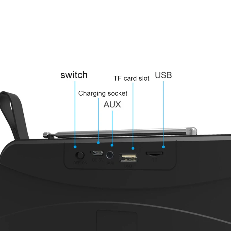 Bluetooth Speaker Portable Wireless Loudspeakers Outdoor Soundbar Subwoofer Support Tf Card Fm