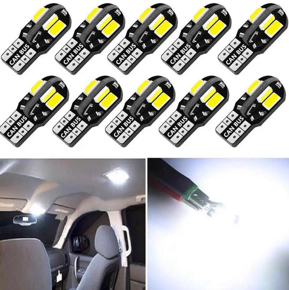 10PCS W5W T10 LED Bulbs Canbus for VW Golf 7 mk7 Skoda Octavia A7 New Polo | Автомобили и мотоциклы