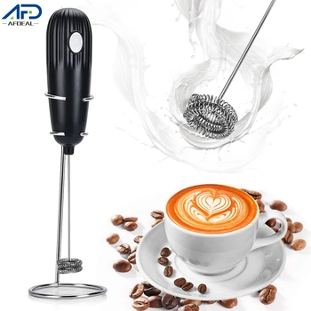 

Black Electric Milk Frother Handheld Foam Coffee Maker Kitchen Whisk Mixer for Cappuccino Coffee Egg Beater Kitchen Tool