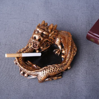 

Dragon Ashtray Practical Smoking Accessories Resin Home Decor Fish Ash Tray Ornaments Personality Cigarette Ashtray