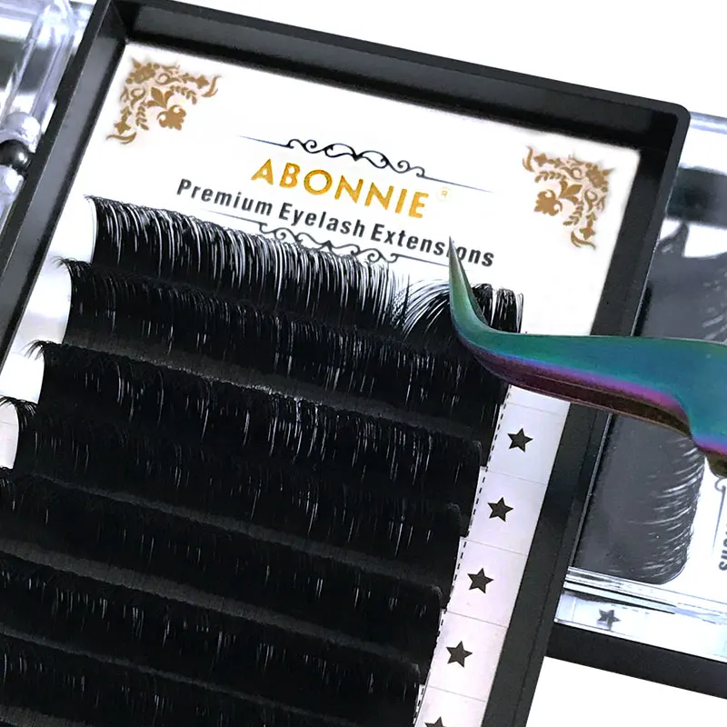 Abonnie Easy Fans ресницы для наращивания Индивидуальные Накладные норковые ресницы C/D завитые накладные ресницы, русский объем