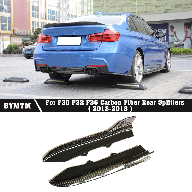 Одт Стиль углеродного волокна задние сплиттеры бампер спойлер для BMW F30 F32 F33 F36 M TECH