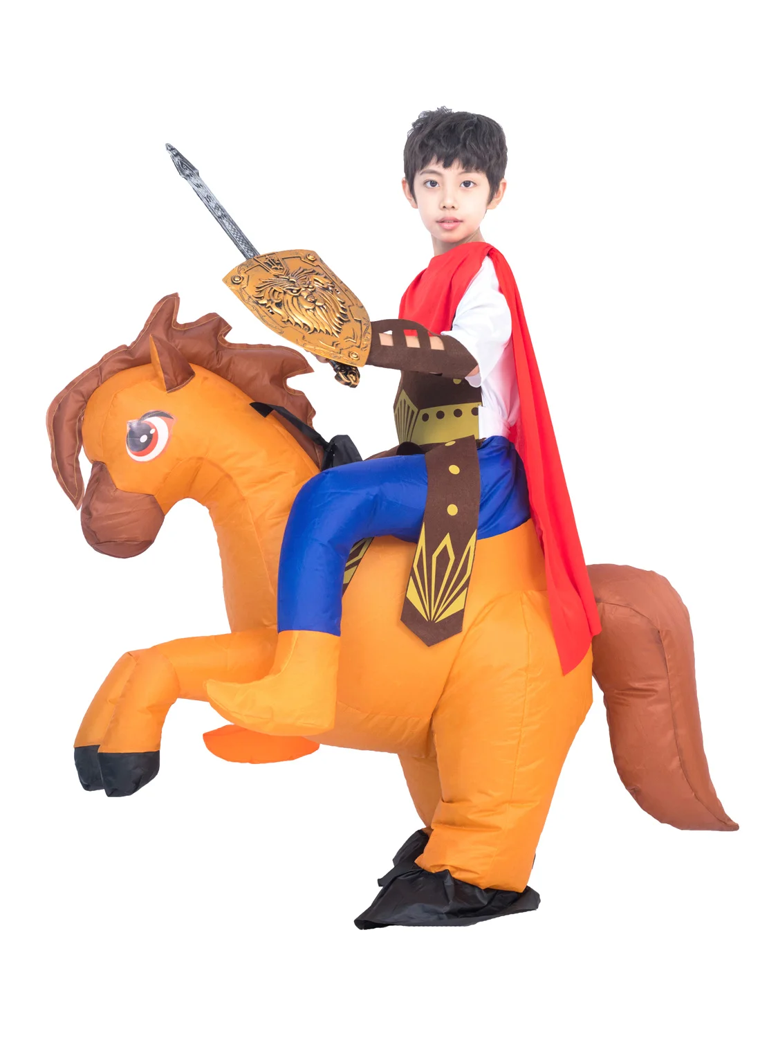 Disfraz inflable de Guerrero romano para niños, soldado de Gladiador,  montar a caballo, Halloween, Purim, fiesta, vestido elegante