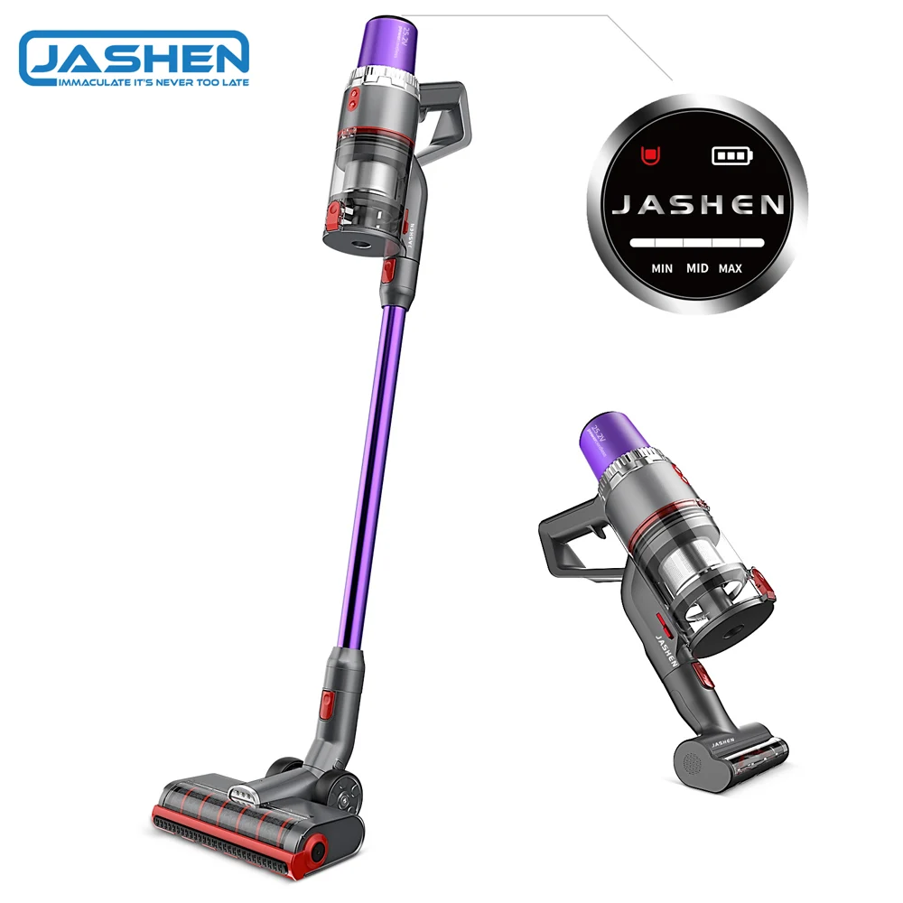 

Jashen V16 Handheld Vacuum Cleaner Cordless Vacuum Hand stick 350W Strong Suction Power Low noise Wall Mounted large battery