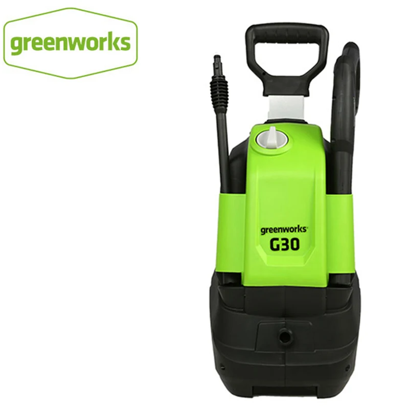

Greenworks 220V 1500w Max 120 Bar 480LPh G30 Pressure Washer Household Cleaning Machine Electric Car Washer With Hose Reel