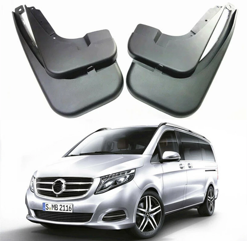 Украшение автомобиля спереди и сзади Брызговики подходят для- Mercedes Benz V класс Вито W447 4 шт./компл
