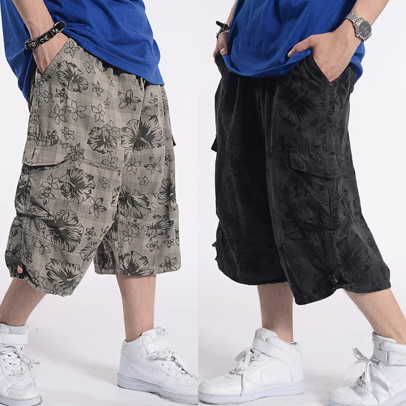 Свободные мешковатые шорты, мужские повседневные Прямые шорты Карго, пляжные шорты, мужская одежда размера плюс, шорты
