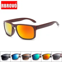 RBROVO, винтажные женские солнцезащитные очки с имитацией древесины, фирменный дизайн, уникальные деревянные очки, отражающие зеркальные очки Oculos De Sol