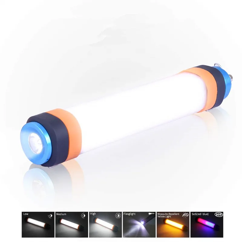 

Waterproof Outdoor Camping Tent Lights 6 Modes USB Rechargeable Camping Lamp Strong Magnetic Portable Led Light for Camping