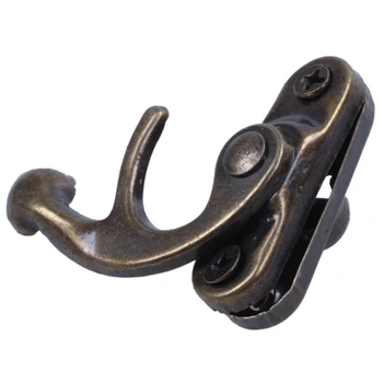 

swing hook clasp metal antique brass jewellery box latch catch trinket with rivet