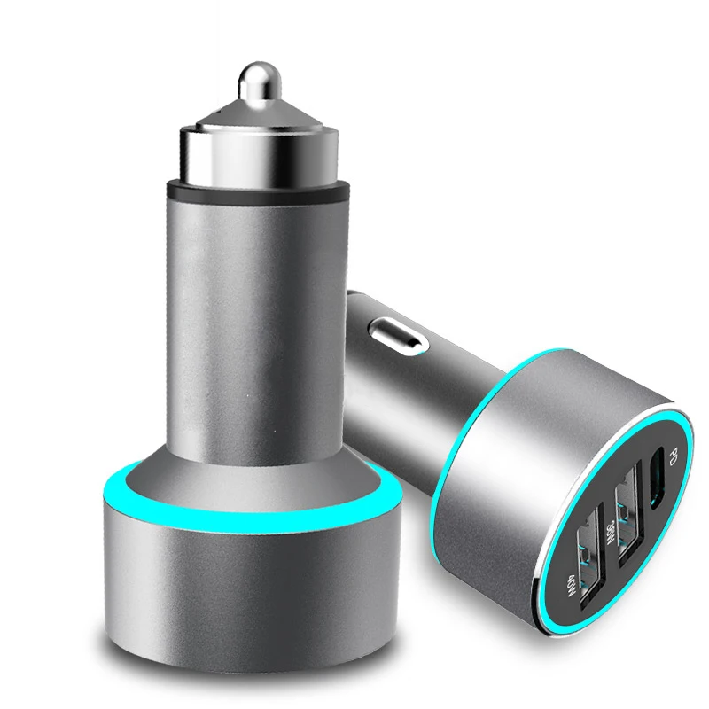 quick charge 3.0 76W PPS PD QC 3 USB Metal Quick Car Charger for iPhone 12 Xiaomi Samsung Huawei P40 5A SuperCharge SFCP OnePlus Dash AFC QC3.0 usb c 61w