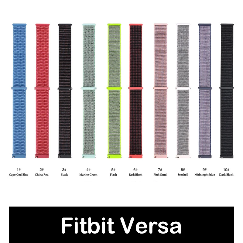 Нейлоновые ремешки для Fitbit Versa, сменные Дышащие Мягкие Ремешки-петли, спортивные браслеты для Versa, аксессуары для наручных часов